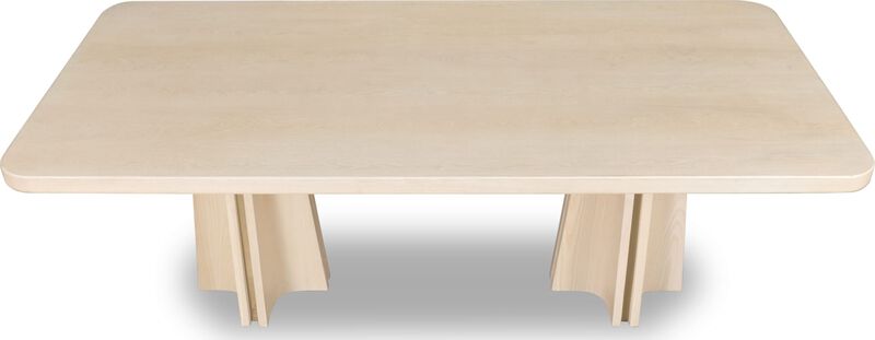 Zinnia Ash Wood Double Pedestal Dining Table