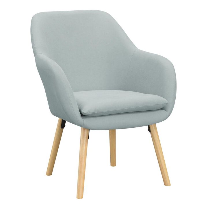 Convenience Concepts Take a Seat Charlotte Accent Chair, Sea Foam Blue Fabric