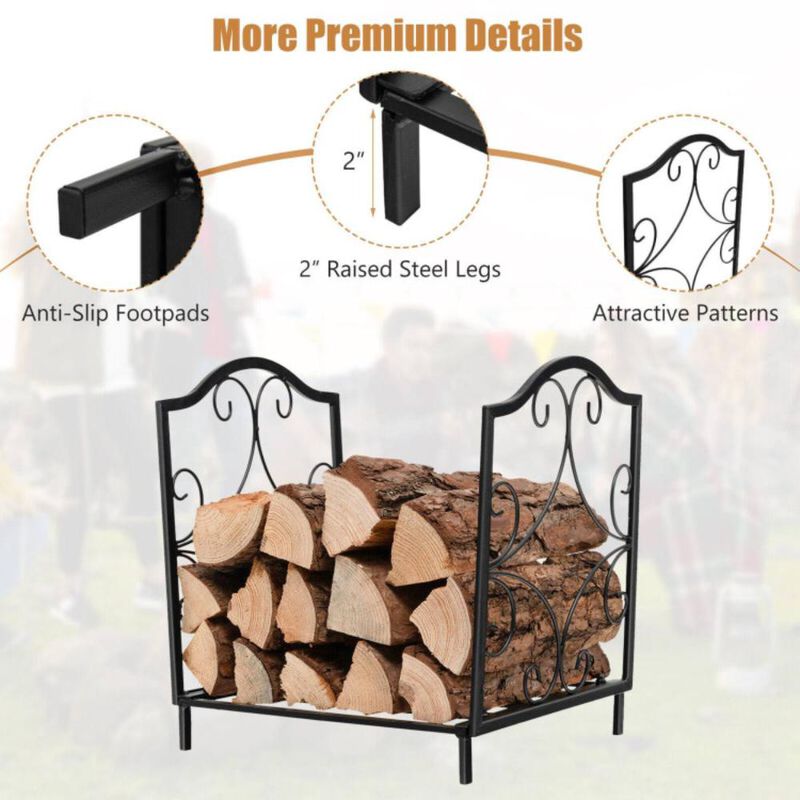 Hivvago Heavy-Duty Steel Firewood Log Rack