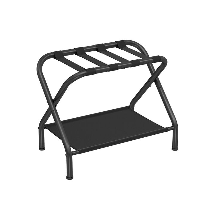 Luggage Rack with Storage Shelf - Practical Travel Accessory and Storage Solution