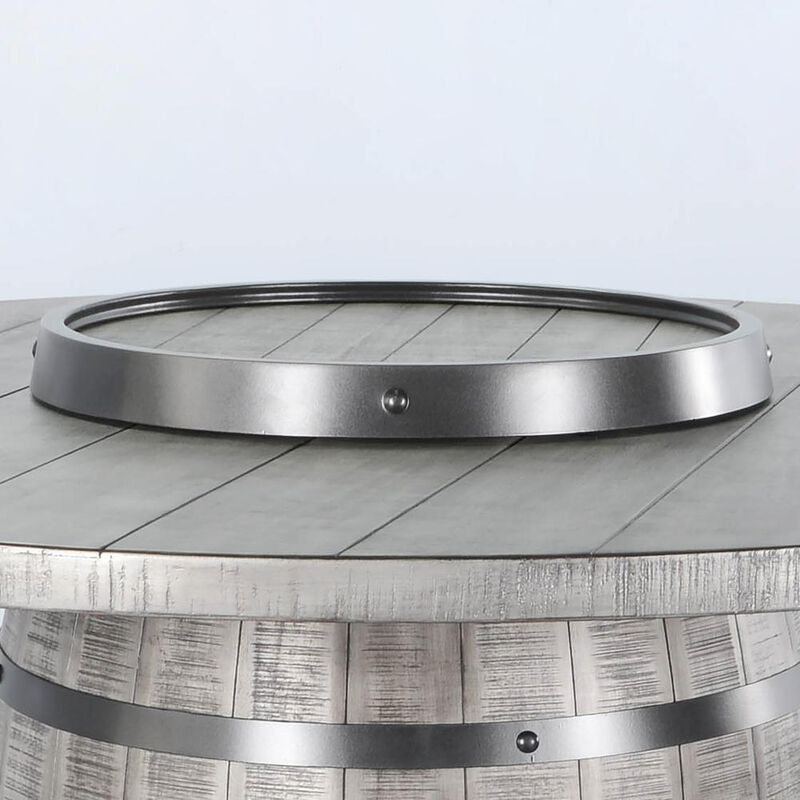 Sunny Designs Round Pub Table with Wine Barrel Base