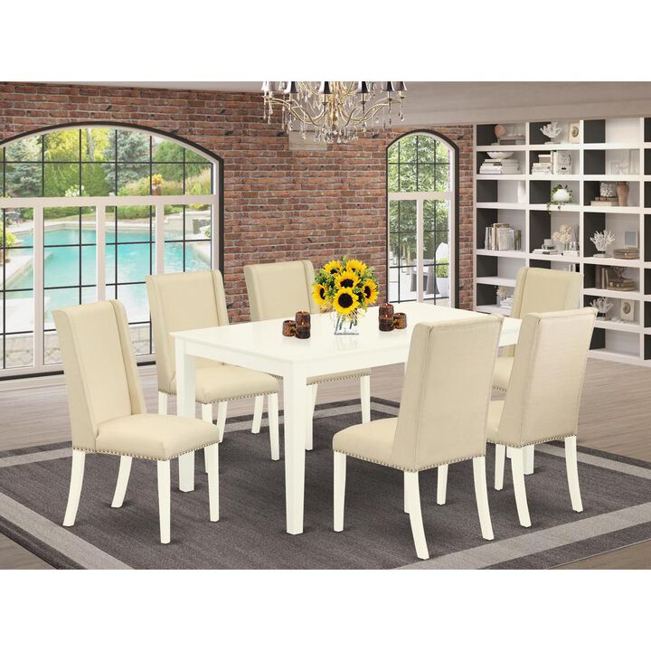 Dining Room Set Linen White