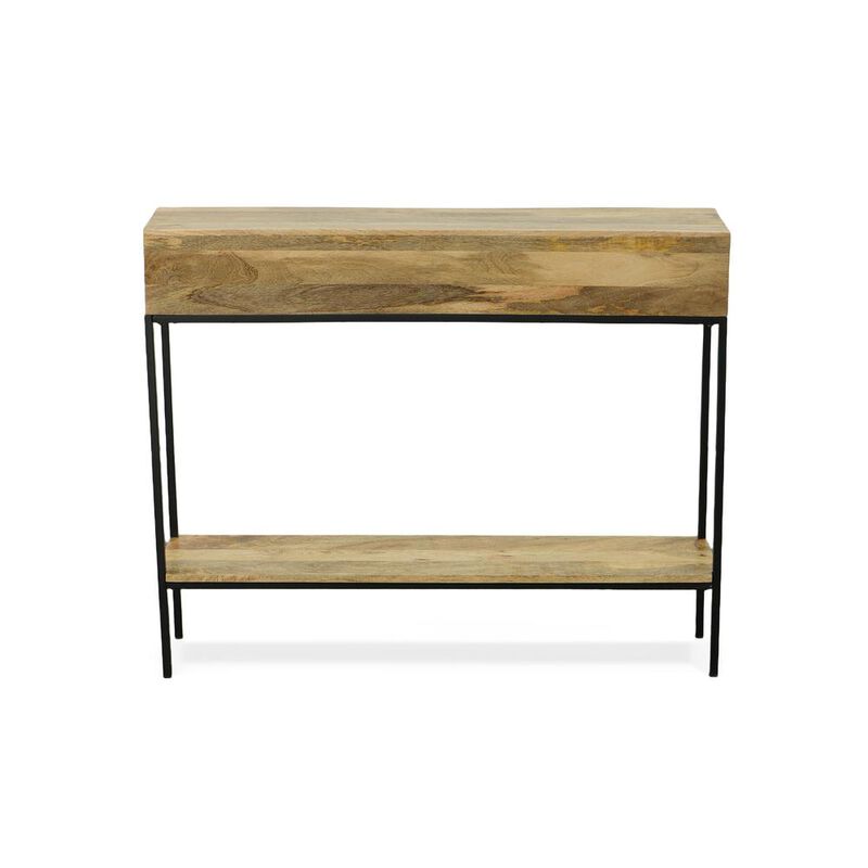 Carolina Living Edvin Console Table - Natural/Black