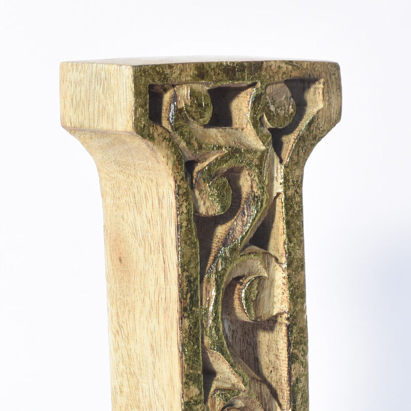 Vintage Natural Gold Handmade Eco-Friendly "J" Alphabet Letter Block For Wall Mount & Table Top Décor
