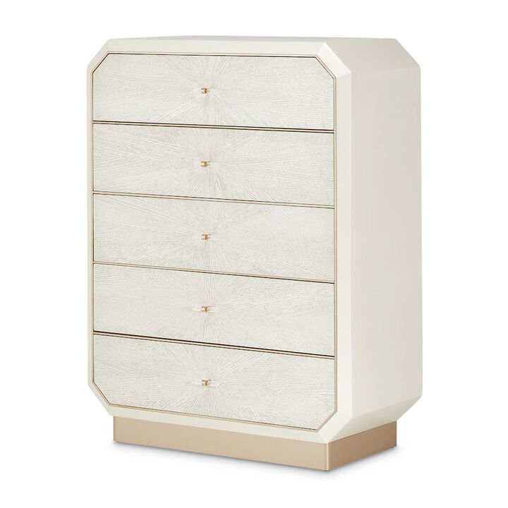 Michael Amini La Rachelle 5-Drawer Chest - Champagne