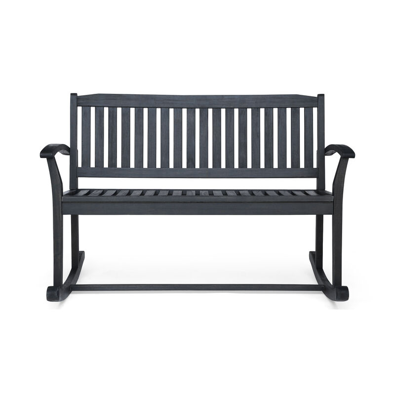 Merax Modern Nursery Rocking Loveseat Wooden Chair