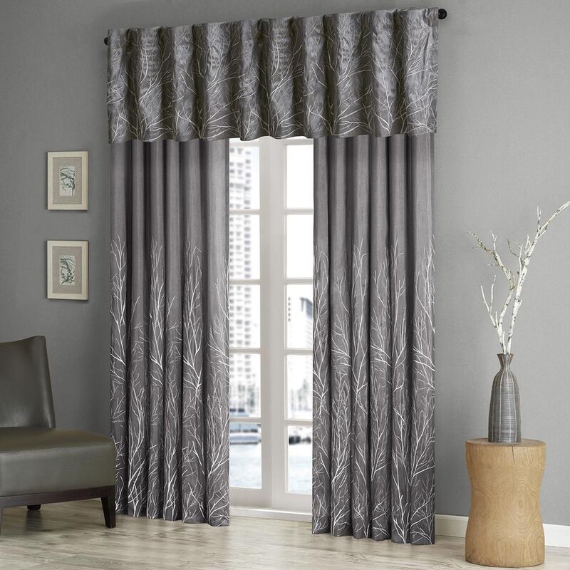 Belen Kox Andora Embroidered Faux Silk Window Valance, Belen Kox