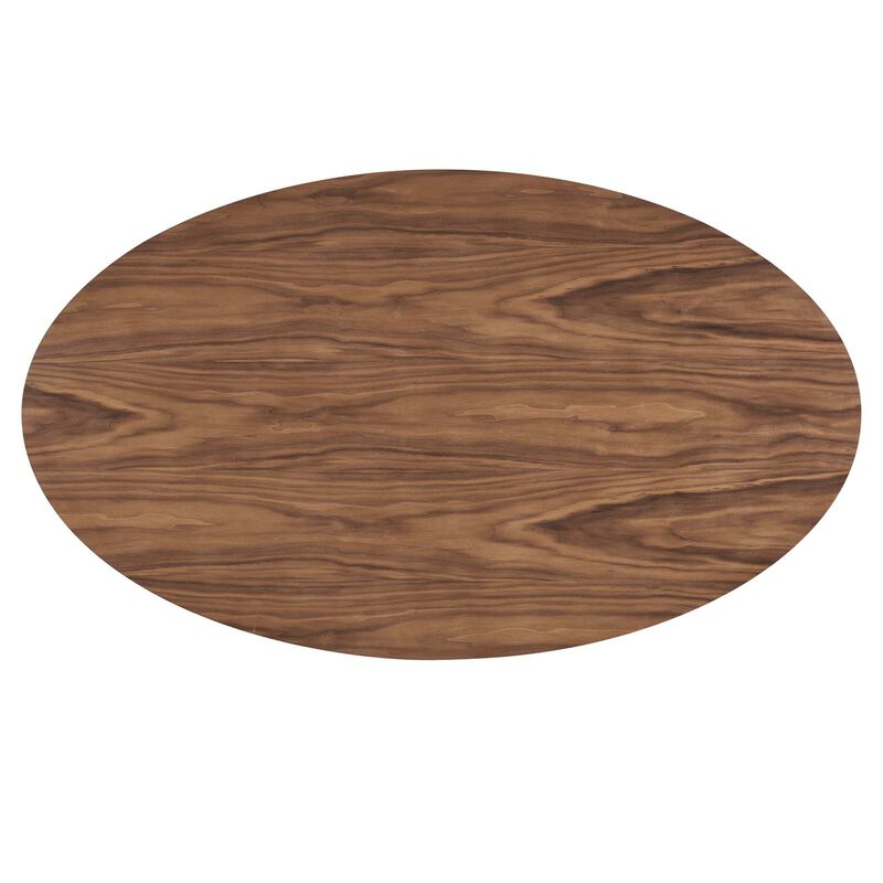 Modway - Provision 75" Oval Dining Table Walnut