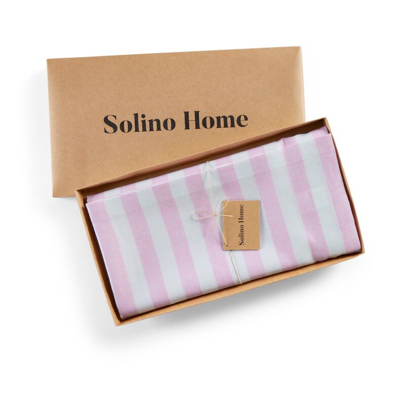 Solino Home 100% Pure Linen Tablecloth | Sorento Stripe