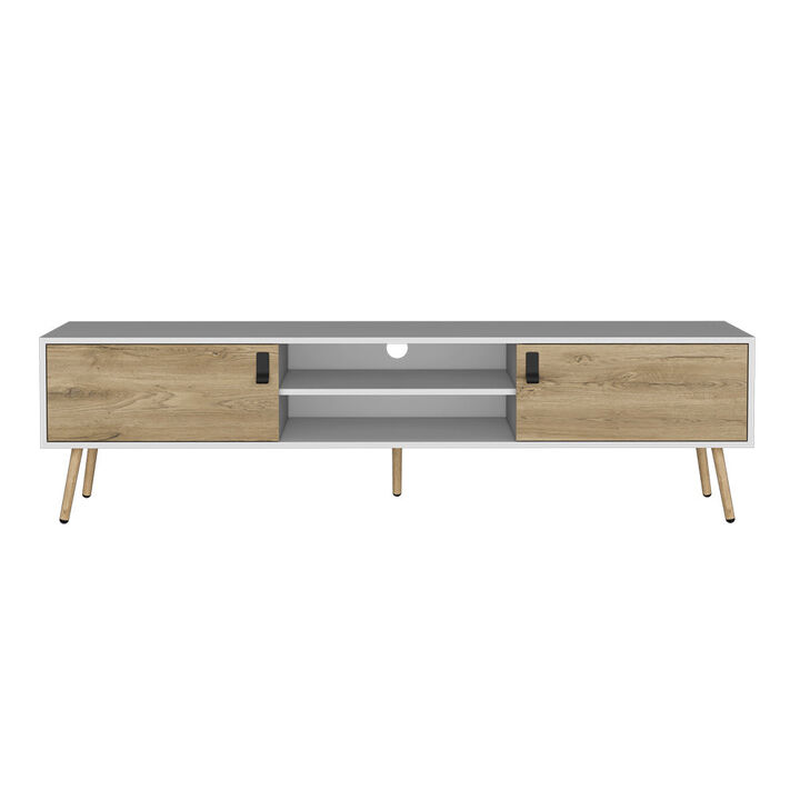 Tv Stand A Magness, Living Room, White / Macadamia