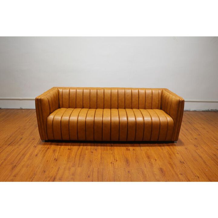 Ashcroft Furniture Co April Mid Century Modern Luxury Tight Back Couch
