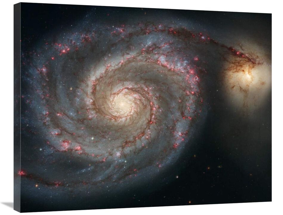 M51 - The Whirlpool Galaxy-Canvas Art-35x28