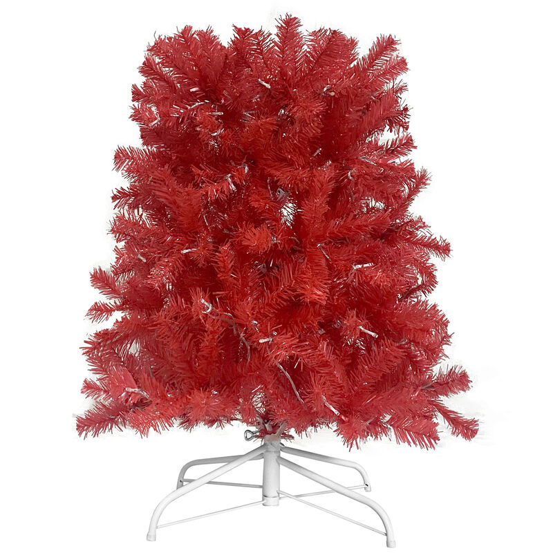 Merax 6FT Hinged Fir Artificial Fir Bent Top Christmas Tree