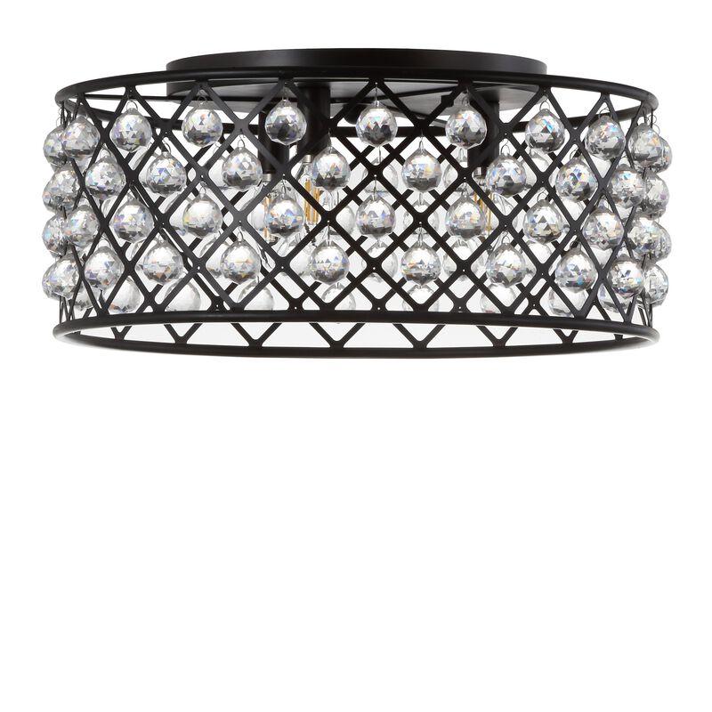 Gabrielle Metal/Crystal LED Flush Mount Ceiling Light
