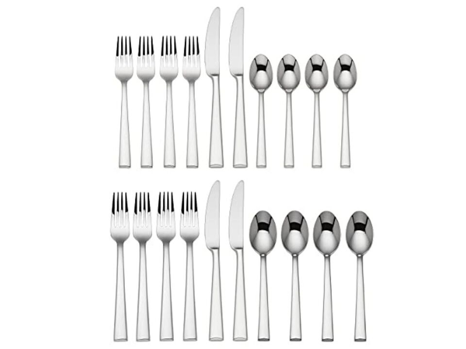 Lenox Continental Dining 20-Piece Flatware Set, Metallic
