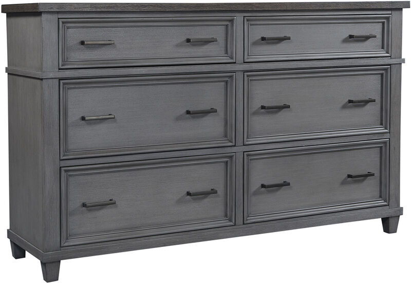 Caraway Slate 6 Drawer Dresser