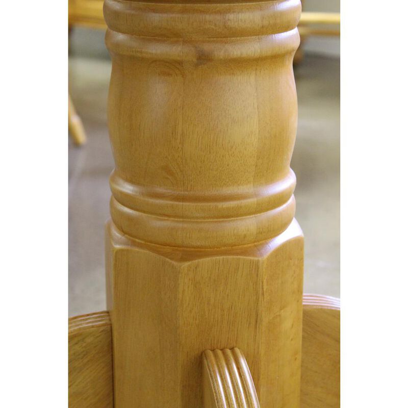 Sunset Trading Oak Selections 42 Round Extendable Drop Leaf Pub Table