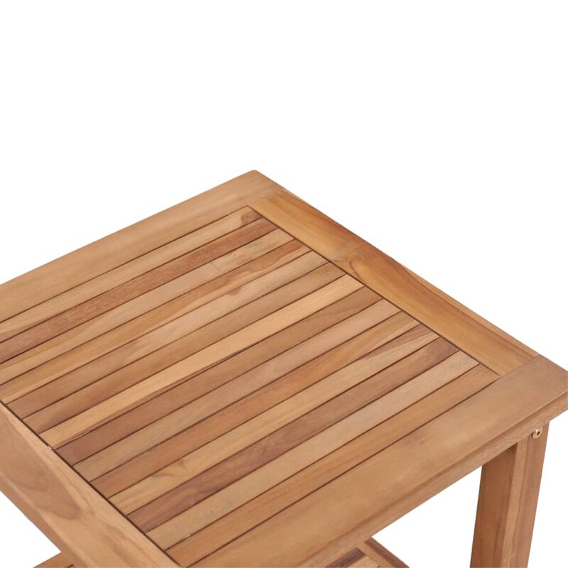 vidaXL Coffee Table 17.7"x17.7"x17.7" Solid Teak Wood
