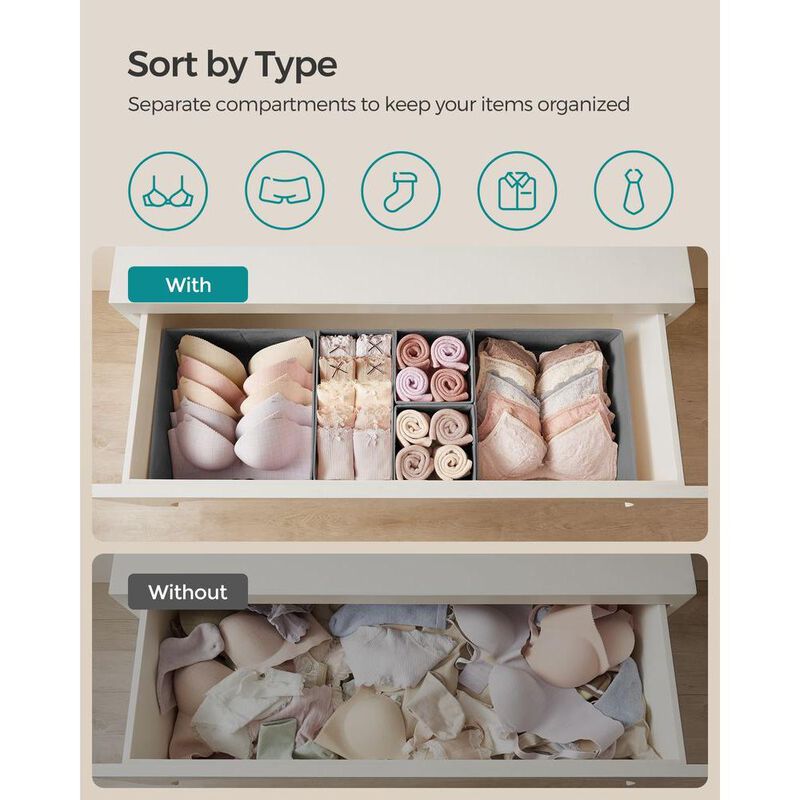 Drawer Organizer Set for Dresser Drawers – Adjustable and Versatile Storage Solutions