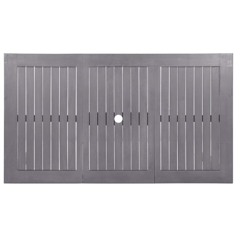 vidaXL Garden Table Gray Wash 55.1"x31.5"x29.1" Solid Acacia Wood