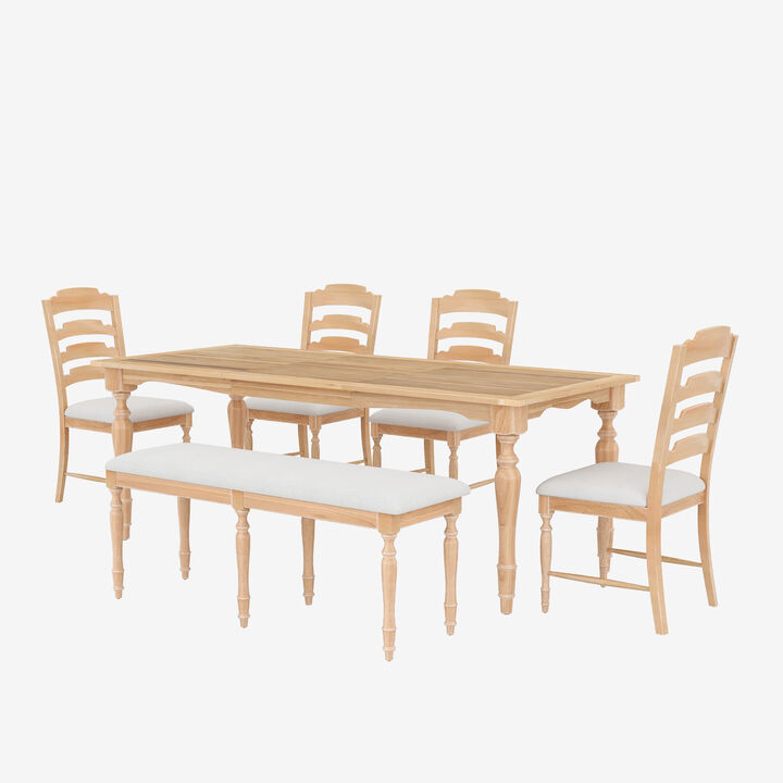 Merax Vintage Traditional 6-Piece Dining Set