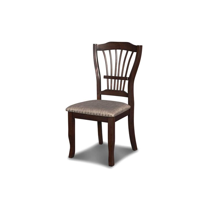 New Classic Furniture Furniture Bixby Solid Wood Dining Chairs in Espresso (Set of 2)