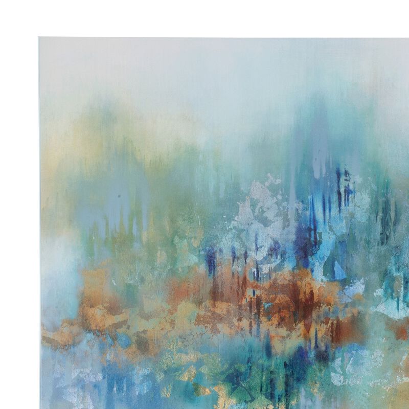 36 x 36 Modern Wall Art Painting, Giclee Frameless Canvas, Green Brown