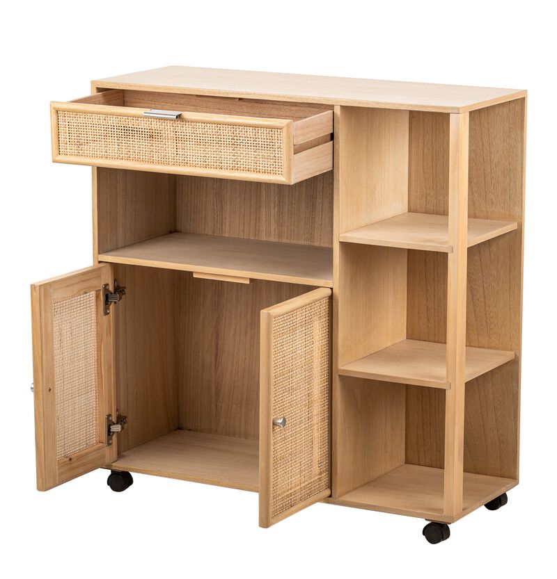 Solid Wood Serving Cart