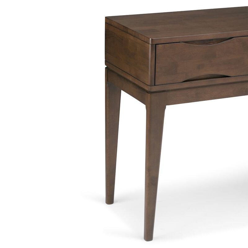 Simpli Home Harper Solid Hardwood Console Sofa Table In Walnut Brown