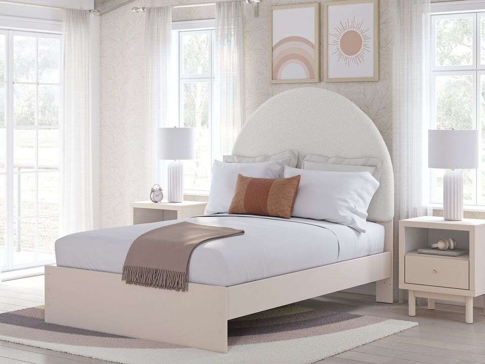 Full Upholstered Panel Bed
