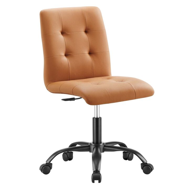 Modway Prim Home Office Desks and Chairs, Black Tan