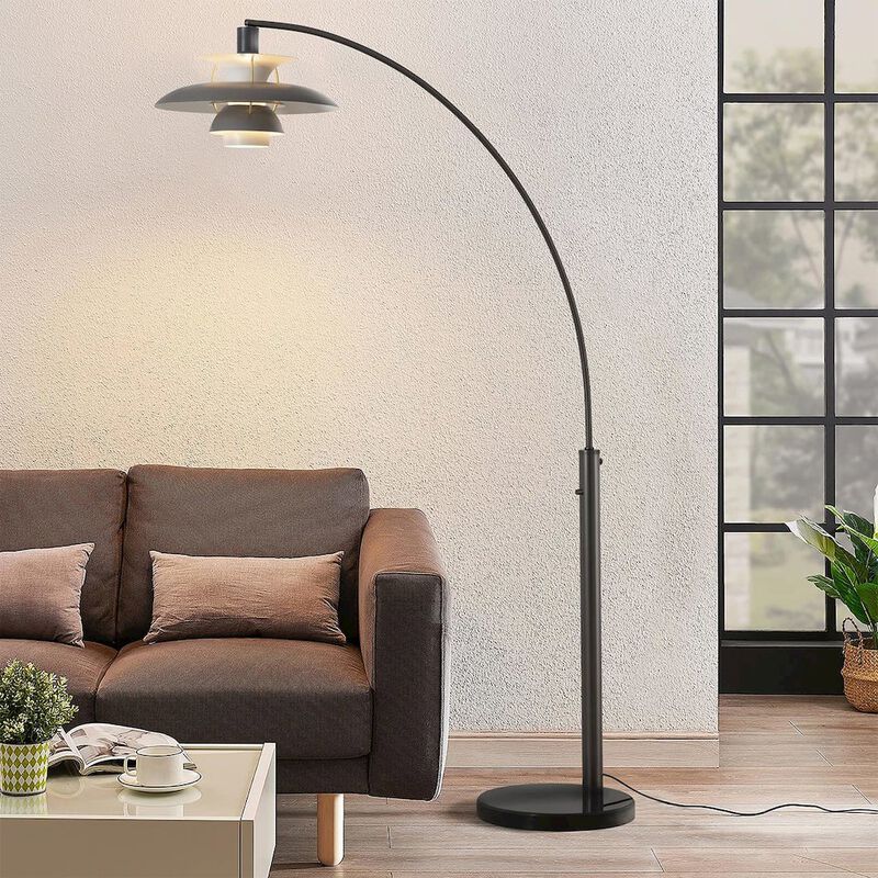 NOVA OF CALIFORNIA Palm Springs 1 Light Arc Floor Lamp - Gunmetal