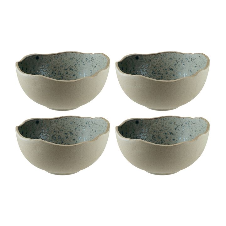 Gaia dia.7" h:8.75" 46 oz. Round Decorated Porcelain Bowl (Set of 4)