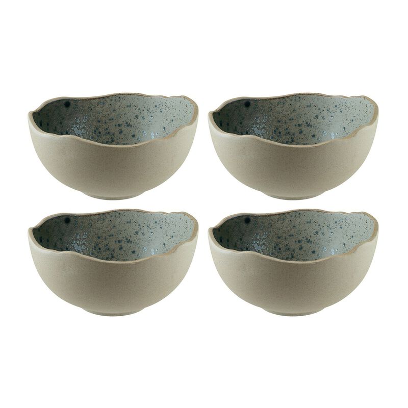 Gaia dia.7" h:8.75" 46 oz. Round Decorated Porcelain Bowl (Set of 4)
