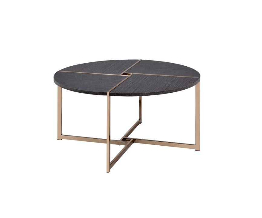 ACME Bromia Coffee Table, Black & Champagne