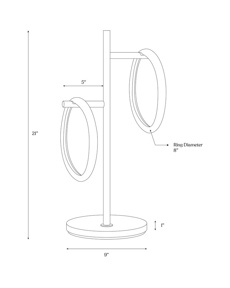 Saturn LED Table Lamp - Brass