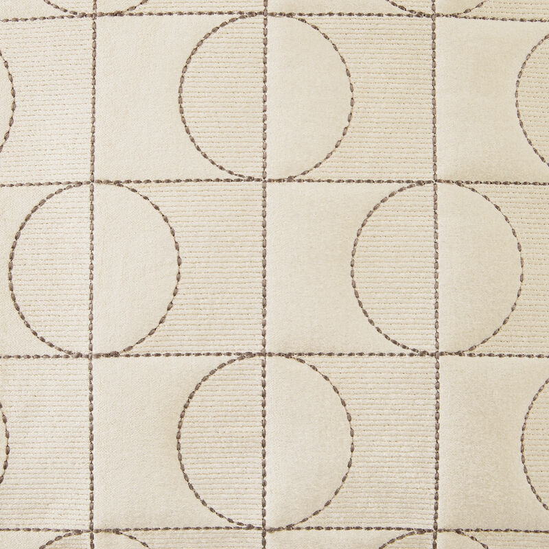 Kyla 22 Inch Accent Pillow Set of 4, Embroidered Geometric Pattern, Cream -