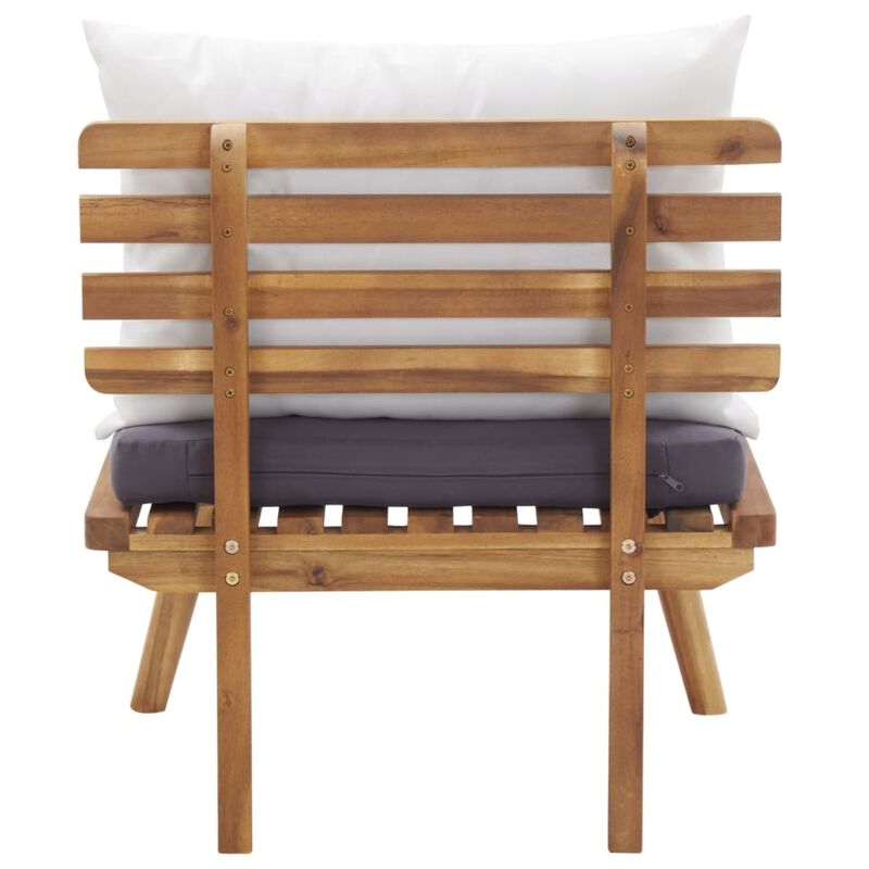 vidaXL Garden Chair with Cushions Solid Acacia Wood