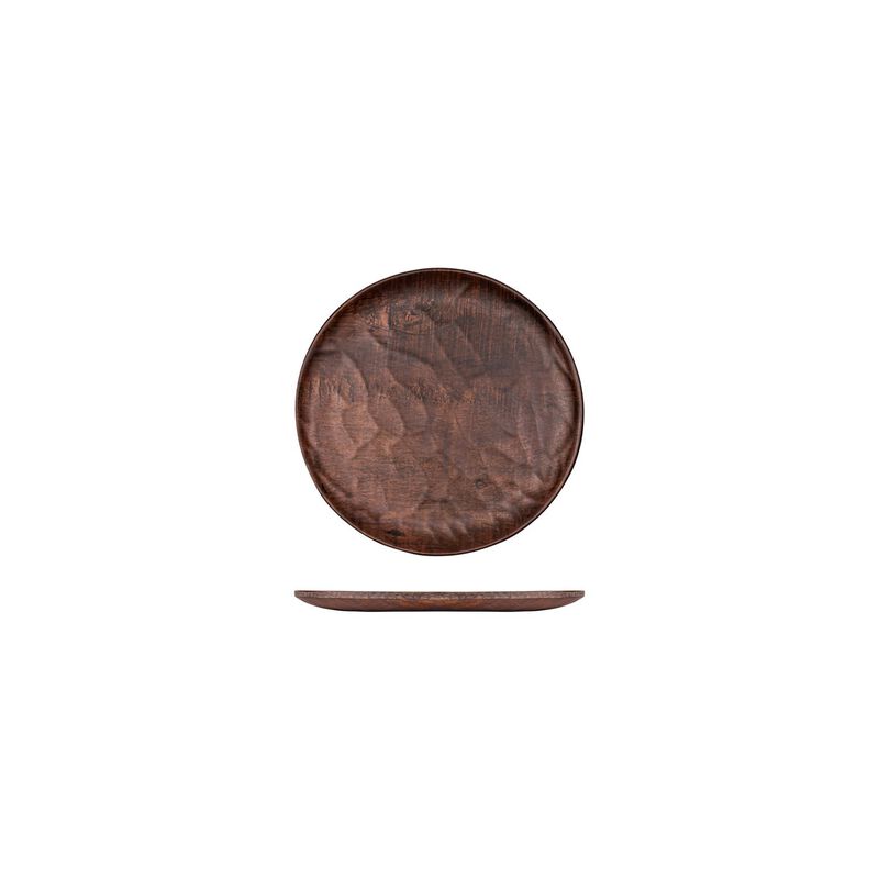 Turgla Composite dia.8.25" Round Brown Composite Plate (Set of 4)