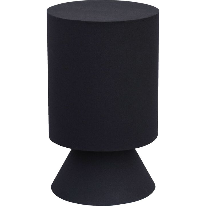 16.5" Matte Black Textured Oloria Stool