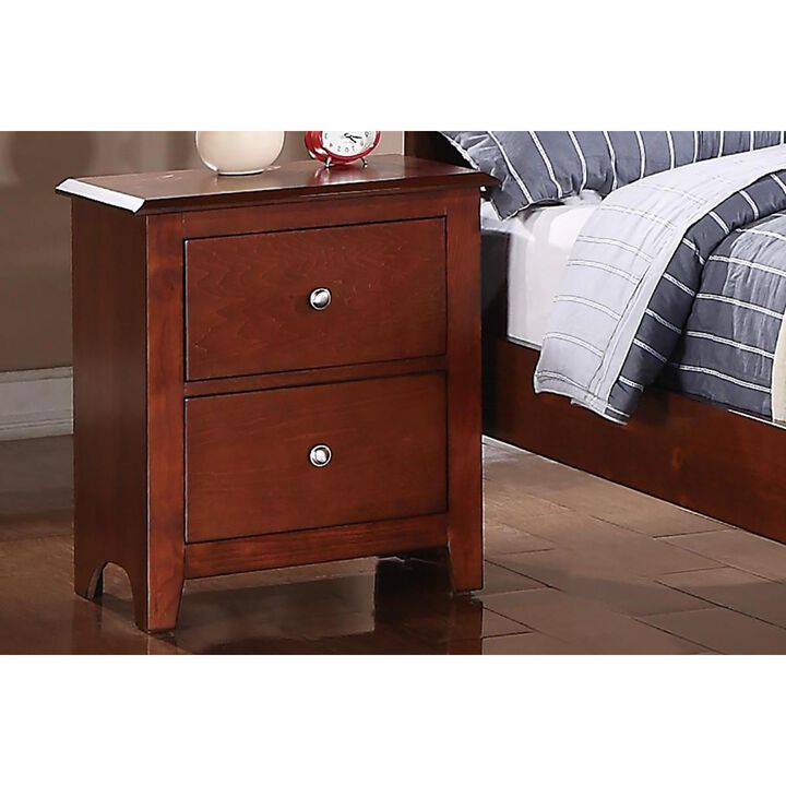 Streamdale Bedroom Nightstand Cherry Wooden 2 Drawers Table Bedside Table