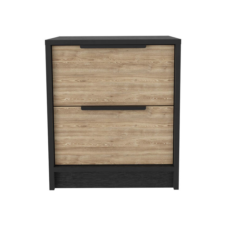 Nightstand Cervants, Bedroom, Black / Pine