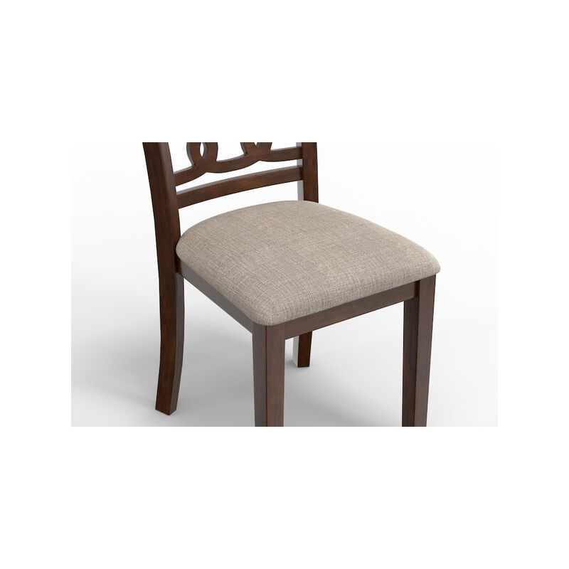 New Classic Furniture Gia 5-Piece 47 Wood Round Dining Set, Cherry