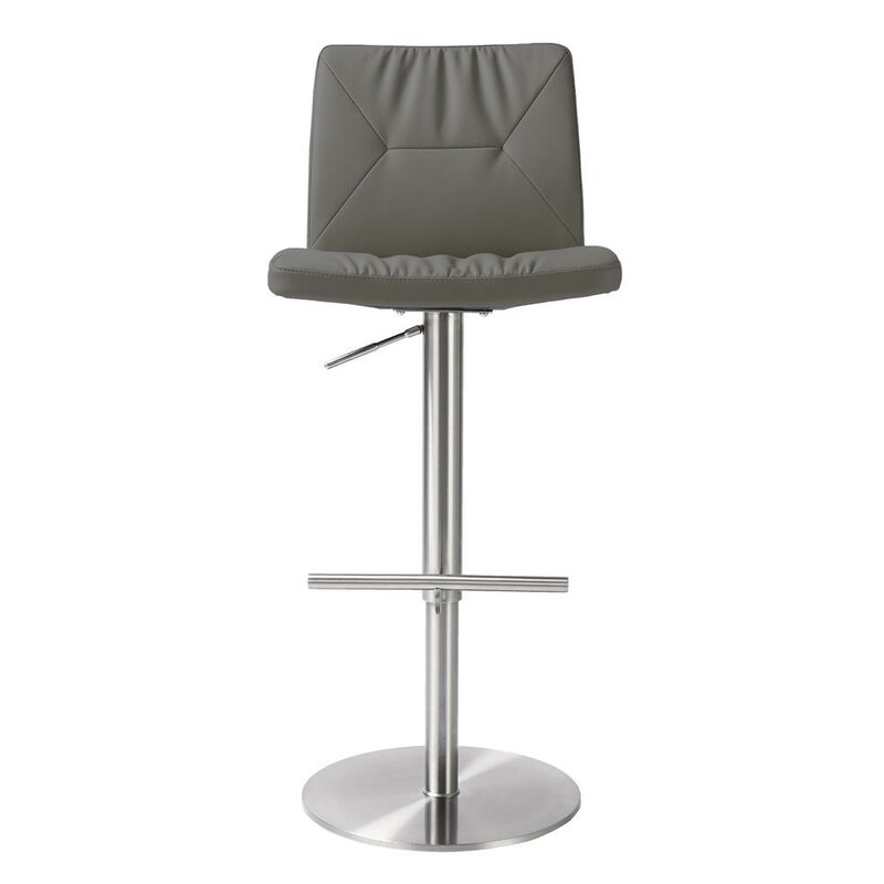 Belen Kox Luxe Adjustable Grey Vegan Leather Stool, Belen Kox