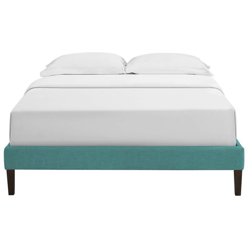 Modway - Tessie Queen Fabric Bed Frame with Squared Tapered Legs