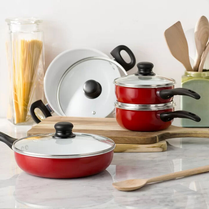 8 Piece Thermal Conducting Aluminum Non-Stick Cookware Set