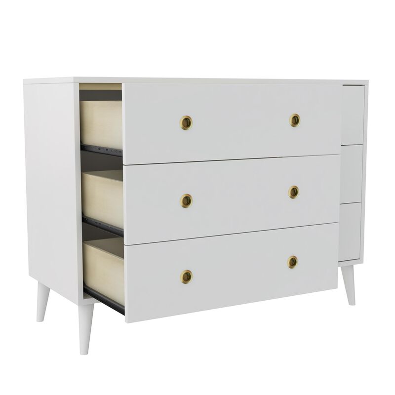 Novogratz Harper 6-Drawer Dresser with Round Gold Handles