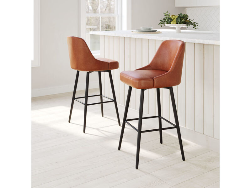 Keppel Swivel Barstool Brown