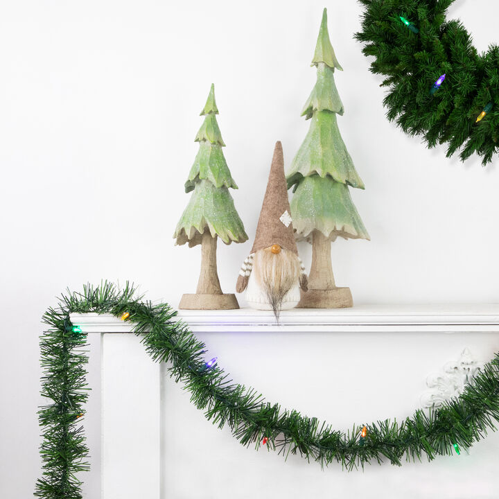 18' x 3" Pre-Lit Pine Artificial Christmas Garland  Multicolor LED Lights