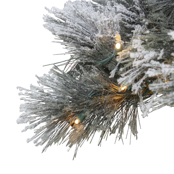 4.5' Pre-Lit LED Black Spruce Artificial Christmas Tree - Clear Lights